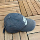 Nike Small Embroidered Swoosh Hat | Metal Clasp | Vintage 2000s Black Nike Branded Cap |