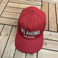 Oklahoma Sooners Embroidered Graphic Hat | Snap Back | Vintage 1990s College Sports Red Cap |