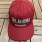 Oklahoma Sooners Embroidered Graphic Hat | Snap Back | Vintage 1990s College Sports Red Cap |