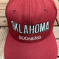 Oklahoma Sooners Embroidered Graphic Hat | Snap Back | Vintage 1990s College Sports Red Cap |