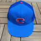 Chicago Cubs Embroidered Graphic Hat | Snap Back | Vintage 1980s MLB Baseball Trucker Blue Cap |