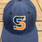 Syracuse Orange Graphic Hat | Snap Back | Vintage 1990s College Blue Cap |