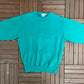 Blank Teal Non-Fiction Canadian Classics Crewneck | Size 4 / XXL | Vintage 1990s Thick Teal Sweatshirt |