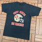 San Francisco 49ers Graphic Tee | Size Large | Vintage 1990s NFL Football Black T-Shirt |