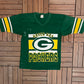 Green Bay Packers Graphic Tee | Size Medium | Vintage 1990s NFL Football Green T-Shirt |