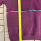 Maroon Striped Quarter Zip Sweater | Size Large | Vintage 1990s Blank Red Sweatshirt |