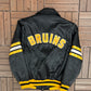 Boston Bruins Graphic Jacket | Size Medium | Vintage 1990s NHL Hockey Black Jacket |