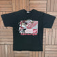 Detroit Red Wings Taz Graphic Tee | Size X-Large | Vintage 2000s NHL Hockey Black T-Shirt |