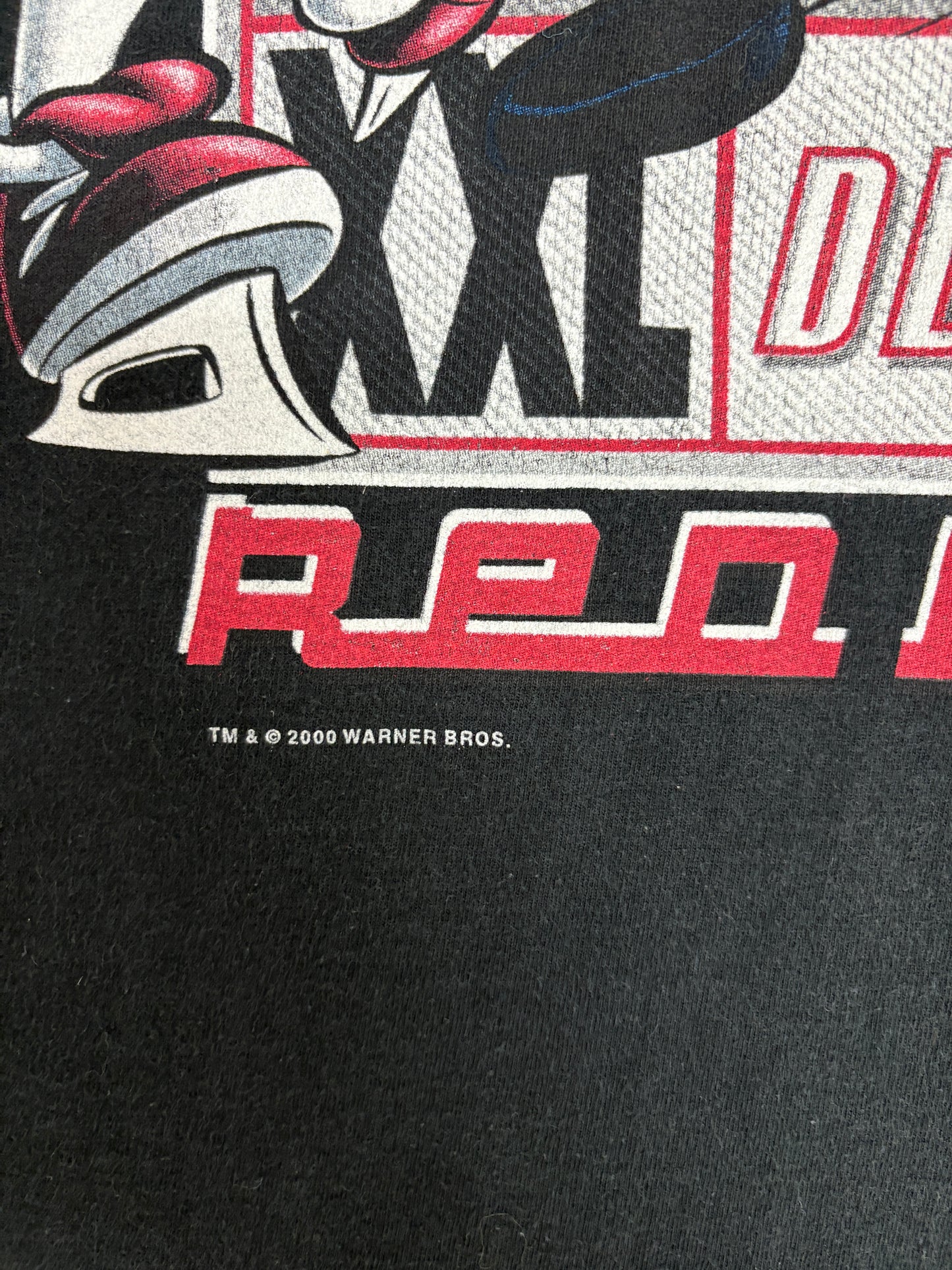 Detroit Red Wings Taz Graphic Tee | Size X-Large | Vintage 2000s NHL Hockey Black T-Shirt |