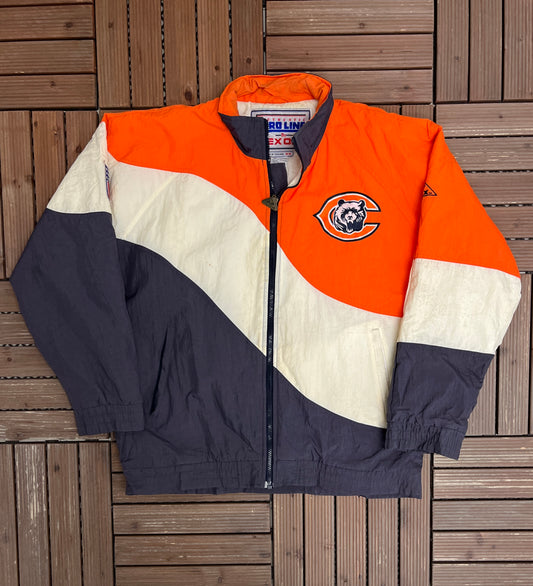 Chicago Bears Puffer Jacket | Size Medium | Vintage 1990s NFL Football Pro Line Apex One Jacket |