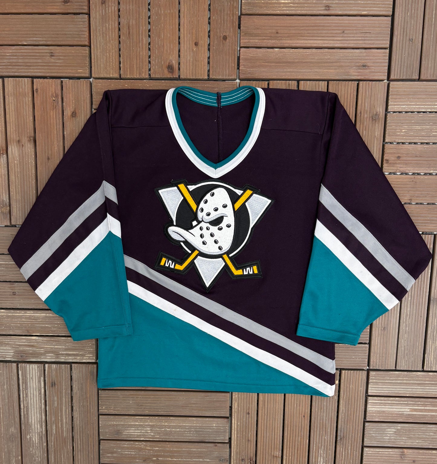 Anaheim Mighty Ducks Hockey Jersey | Size Small | Vintage 1990s CCM NHL Hockey Jersey |