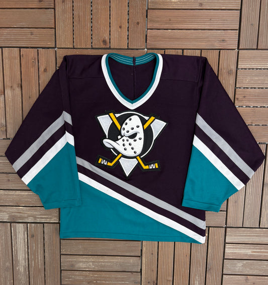 Anaheim Mighty Ducks Hockey Jersey | Size Small | Vintage 1990s CCM NHL Hockey Jersey |