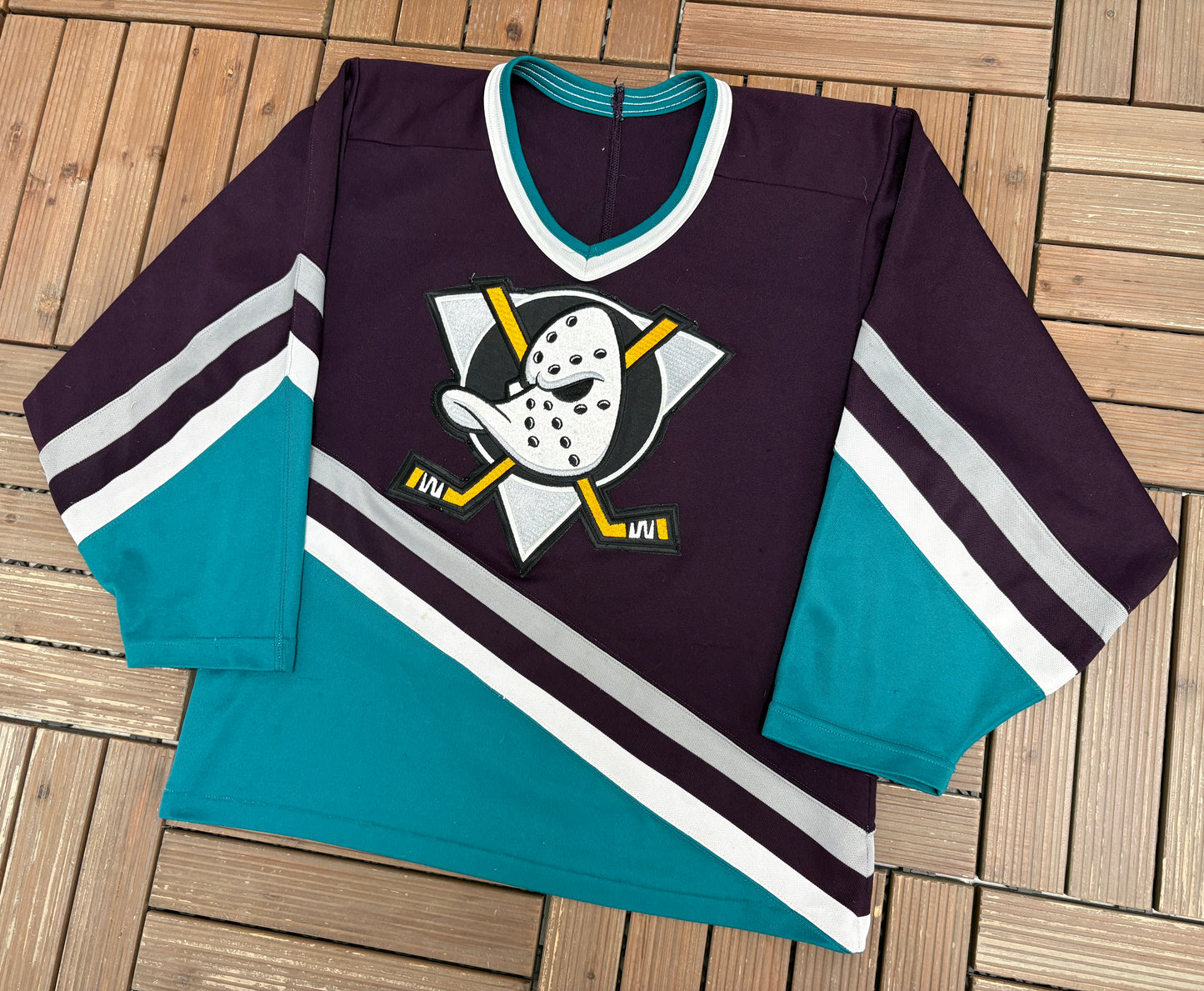 Anaheim Mighty Ducks Hockey Jersey | Size Small | Vintage 1990s CCM NHL Hockey Jersey |