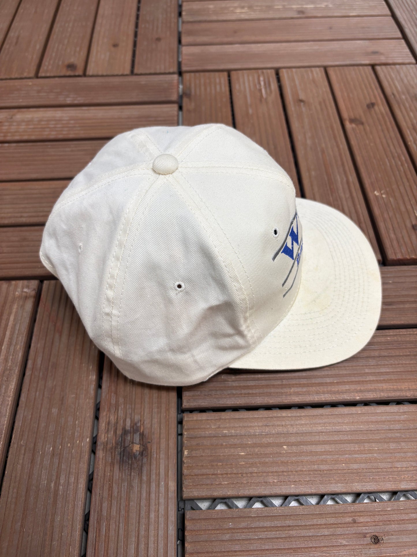 Washington & Lee Generals Baseball Graphic Hat | Snap Back | Vintage 1990s College White Cap |