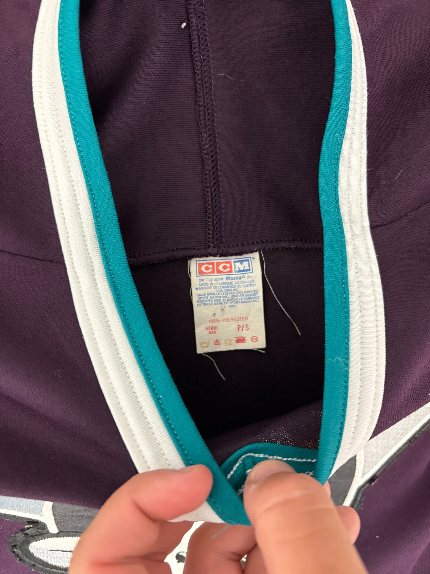 Anaheim Mighty Ducks Hockey Jersey | Size Small | Vintage 1990s CCM NHL Hockey Jersey |