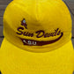 Arizona State Sun Devils Embroidered Hat | Snap Back | Vintage 1990s Cord College Yellow Cap |