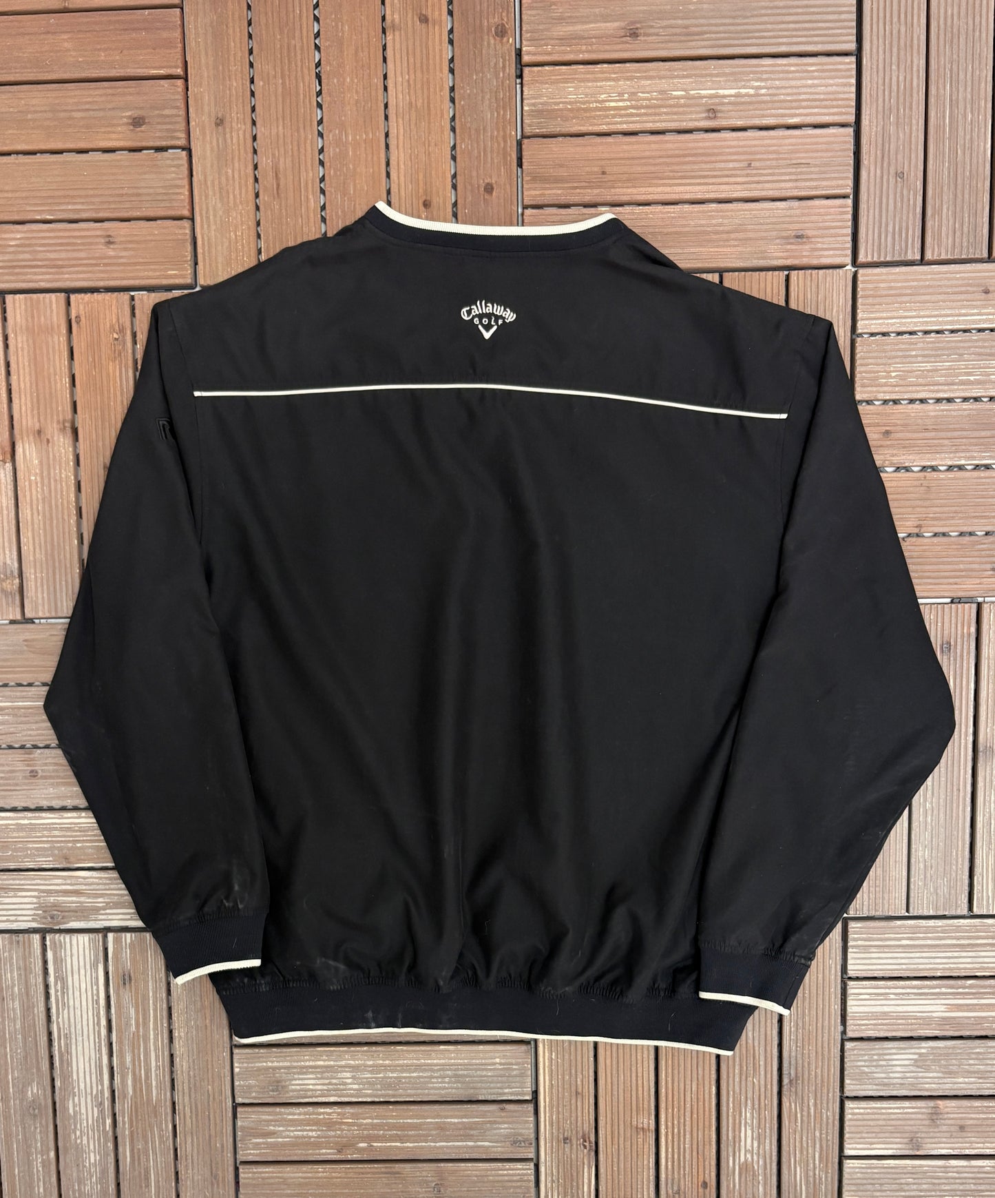 Callaway Golf Graphic Windbreaker | Size X-Large | Vintage 2000s Golf Black Windbreaker |