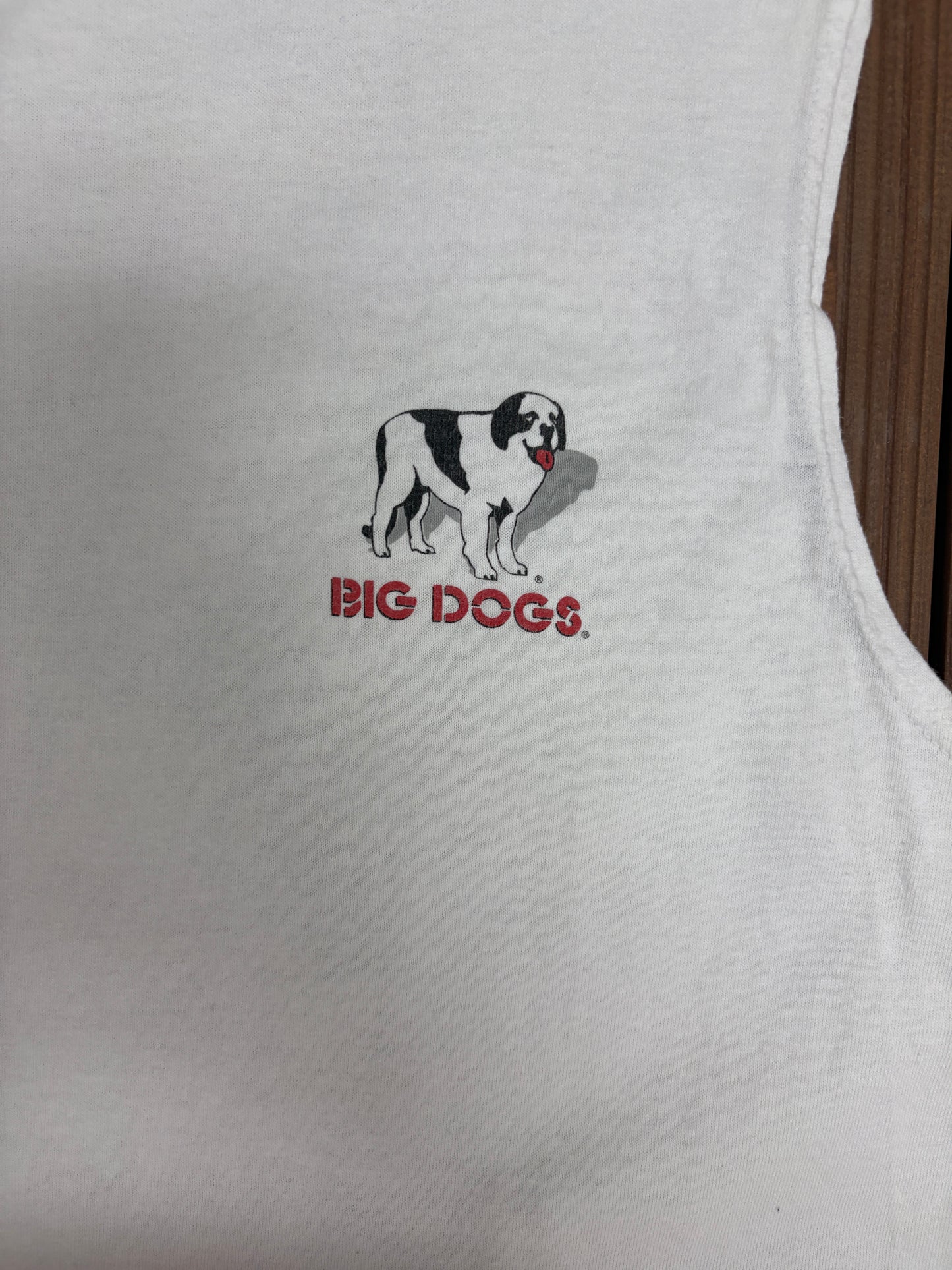 Big Dogs I'll Just Call You Dumb Graphic Tee | Size Large | Vintage 2000s Cartoon Dog White Tank Top |