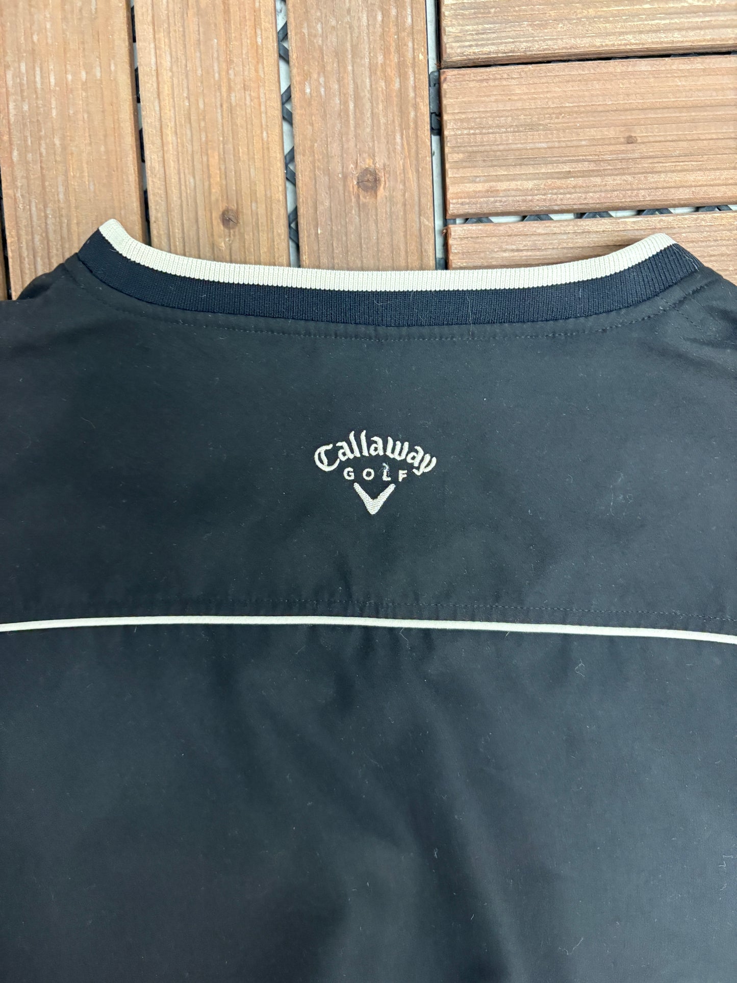 Callaway Golf Graphic Windbreaker | Size X-Large | Vintage 2000s Golf Black Windbreaker |