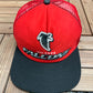 Atlanta Falcons Graphic Hat | Snap Back | Vintage 1990s Made in USA NFL Football Red Cap |