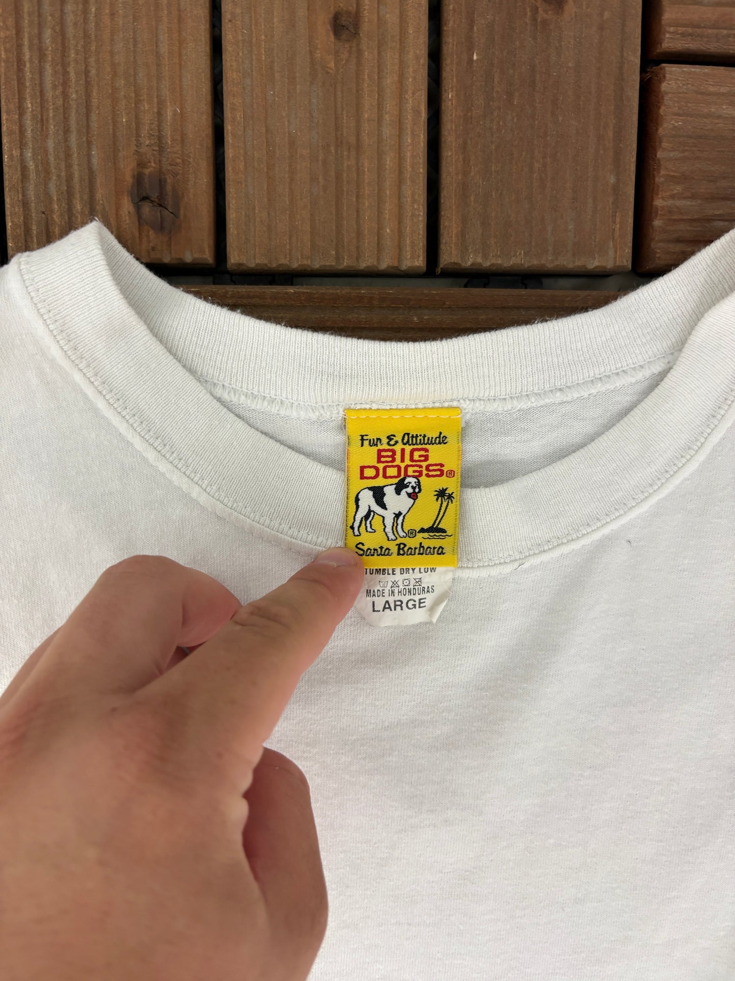 Big Dogs I'll Just Call You Dumb Graphic Tee | Size Large | Vintage 2000s Cartoon Dog White Tank Top |