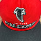 Atlanta Falcons Graphic Hat | Snap Back | Vintage 1990s Made in USA NFL Football Red Cap |