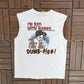 Big Dogs I'll Just Call You Dumb Graphic Tee | Size Large | Vintage 2000s Cartoon Dog White Tank Top |