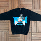 Mickey Mouse Disney Graphic Crewneck | Size Large | Vintage 1990s Promotional Cartoon Black Sweatshirt |