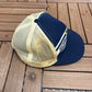 Michigan Wolverines Stitched Graphic Hat | Snap Back | Vintage 1990s College Sports Blue Cap |