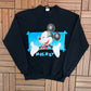 Mickey Mouse Disney Graphic Crewneck | Size Large | Vintage 1990s Promotional Cartoon Black Sweatshirt |