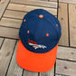 Denver Broncos Graphic Hat | Snap Back | Vintage 1990s NFL Football Blue Cap |