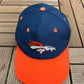 Denver Broncos Graphic Hat | Snap Back | Vintage 1990s NFL Football Blue Cap |