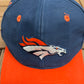 Denver Broncos Graphic Hat | Snap Back | Vintage 1990s NFL Football Blue Cap |