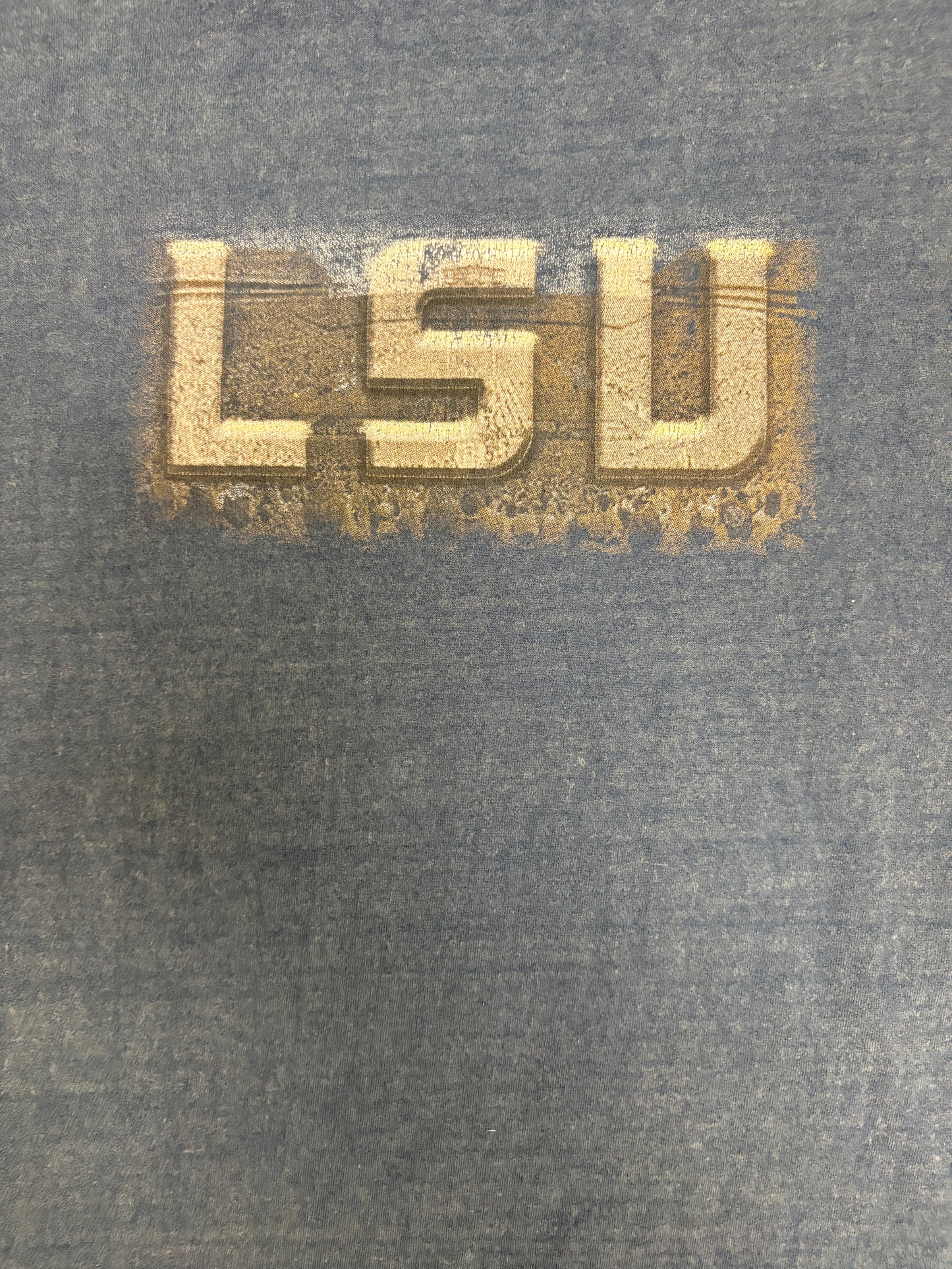 LSU Tigers Football Graphic Tee | Size Large | Vintage 2000s College Black T-Shirt |