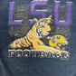 LSU Tigers Football Graphic Tee | Size Large | Vintage 2000s College Black T-Shirt |