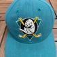Anaheim Mighty Ducks Graphic Hat | Snap Back | Vintage 2000s NHL Hockey Green Cap |