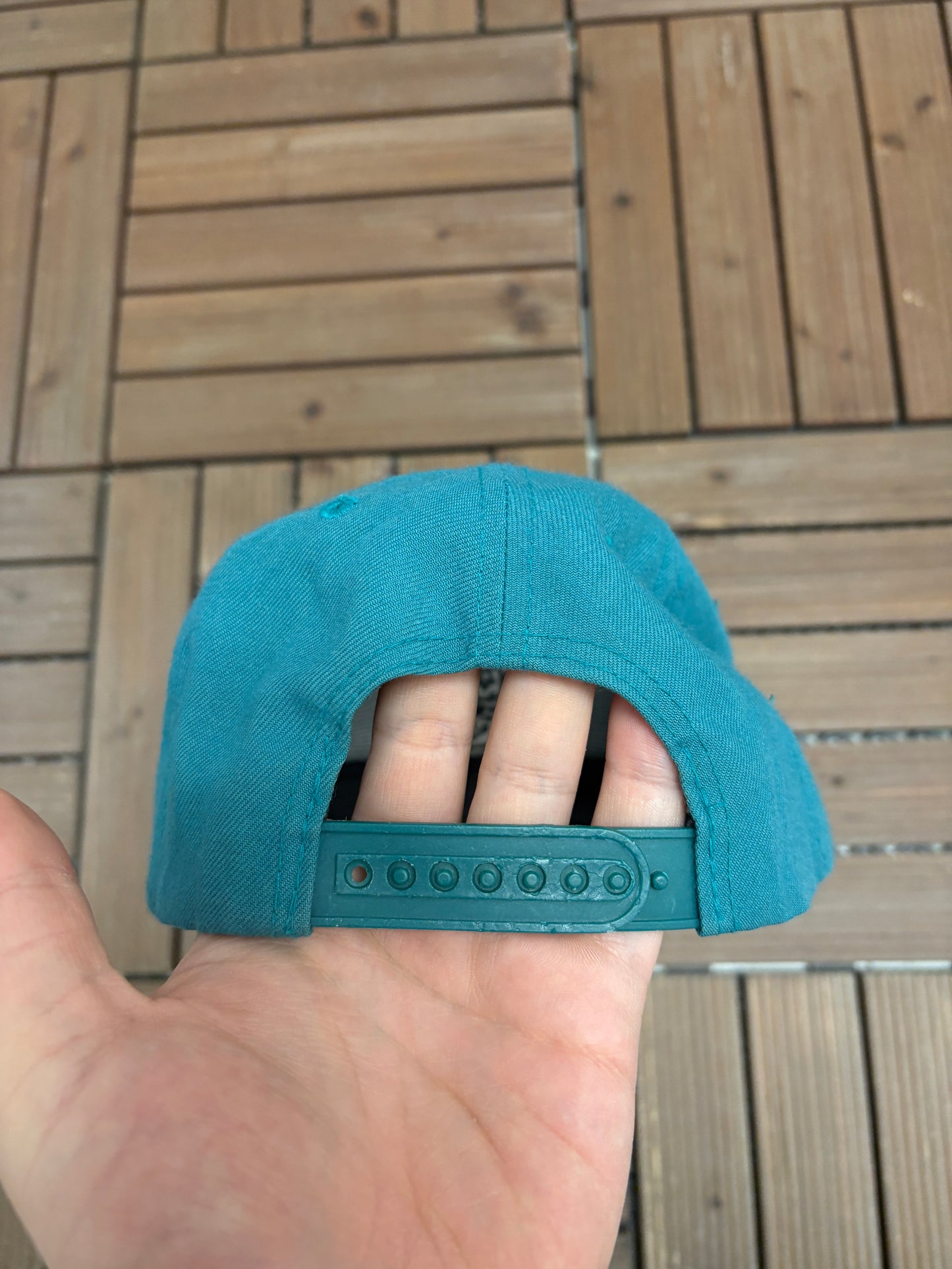 Anaheim Mighty Ducks Graphic Hat | Snap Back | Vintage 2000s NHL Hockey Green Cap |