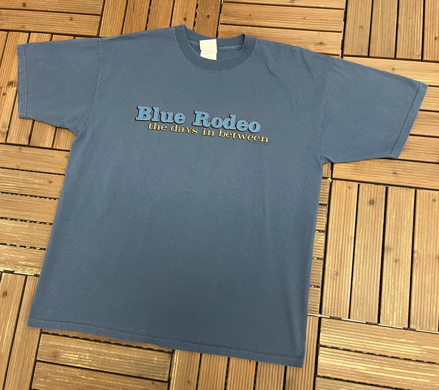 Blue Rodeo The Days In Between Graphic Tee | Size X-Large | Vintage 1990s Rock Band Blue T-Shirt |