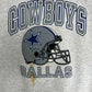 Dallas Cowboys Graphic Crewneck | Size X-Large | Vintage 1990s NFL Football Grey Sweater |