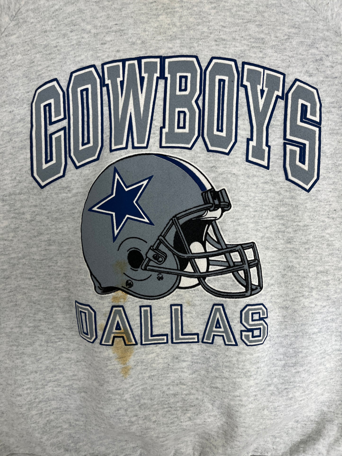 Dallas Cowboys Graphic Crewneck | Size X-Large | Vintage 1990s NFL Football Grey Sweater |