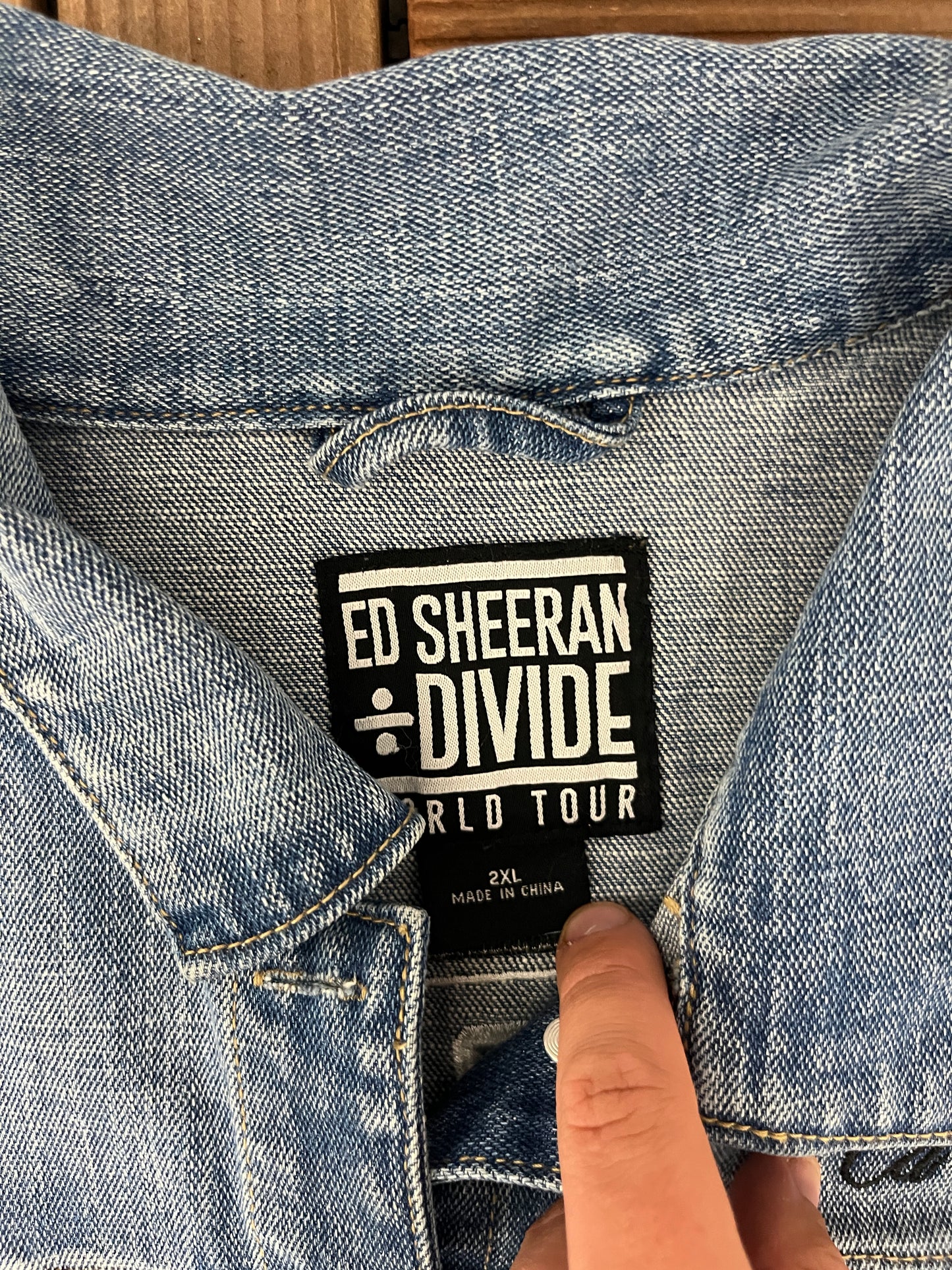 Ed Sheeran Divide World Tour Denim Jacket | Size XX-Large  | Modern Music Tour Blue Jean Jacket |