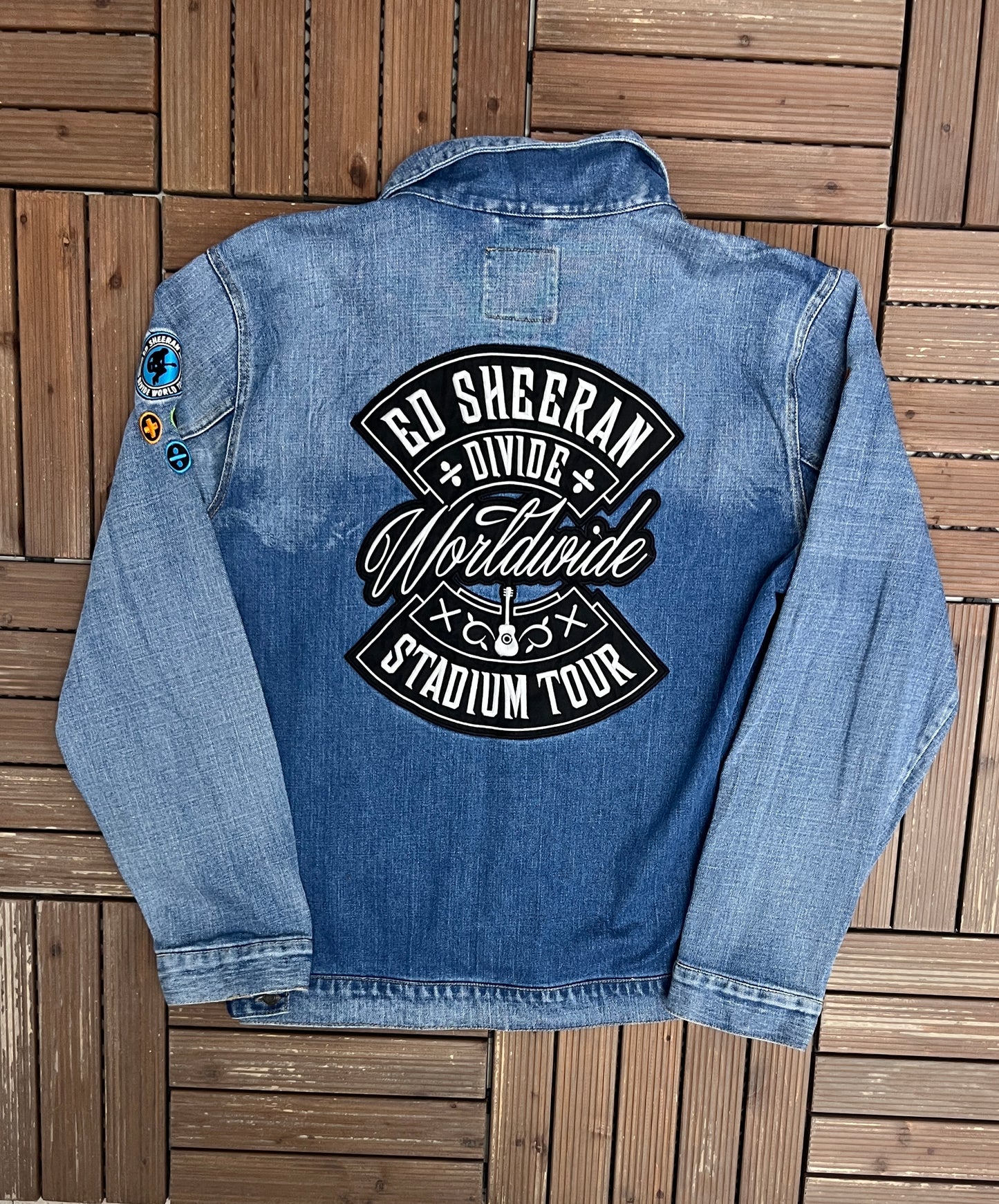 Ed Sheeran Divide World Tour Denim Jacket | Size XX-Large  | Modern Music Tour Blue Jean Jacket |