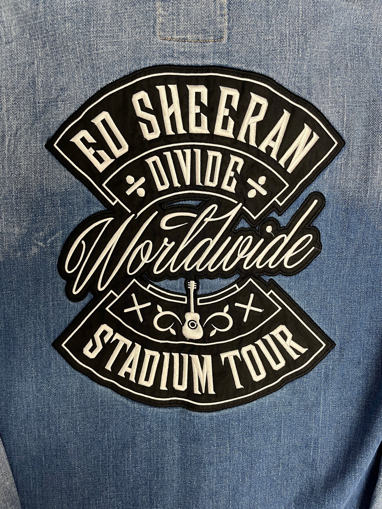 Ed Sheeran Divide World Tour Denim Jacket | Size XX-Large  | Modern Music Tour Blue Jean Jacket |