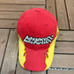 Cruz Pedregon Advance Auto Parts Embroidered Hat | Strap Back | Vintage 2000s Racing Red Cap |