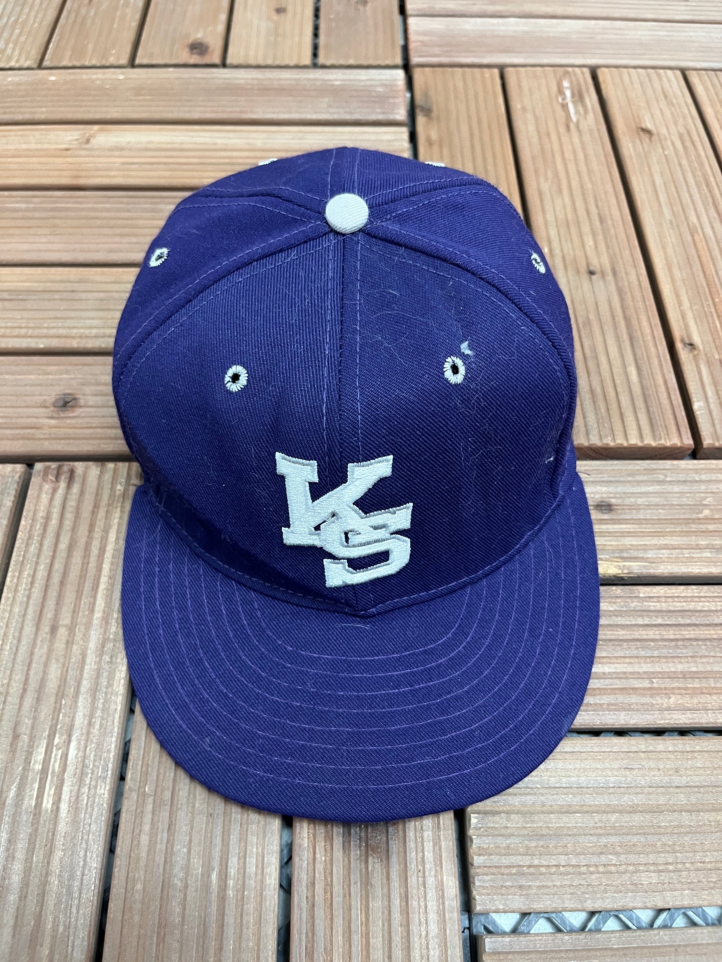 Kansas State Wildcats Graphic Hat | Size 7 1/4 | Vintage 1990s College Purple Cap |