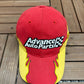 Cruz Pedregon Advance Auto Parts Embroidered Hat | Strap Back | Vintage 2000s Racing Red Cap |