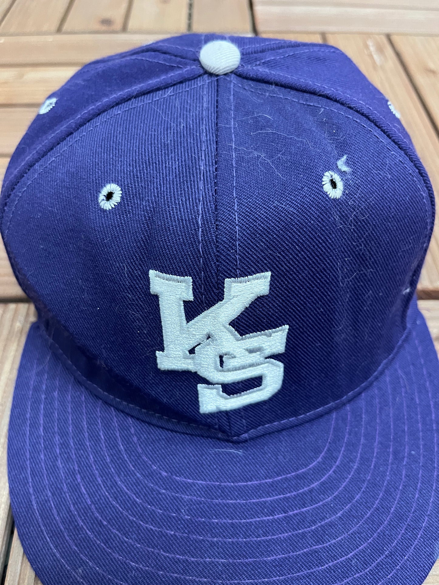 Kansas State Wildcats Graphic Hat | Size 7 1/4 | Vintage 1990s College Purple Cap |