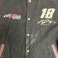 Kyle Busch M&M's NASCAR Graphic Jacket | Size X-Large | Vintage 2000s NASCAR Racing Reversible Black Jacket |