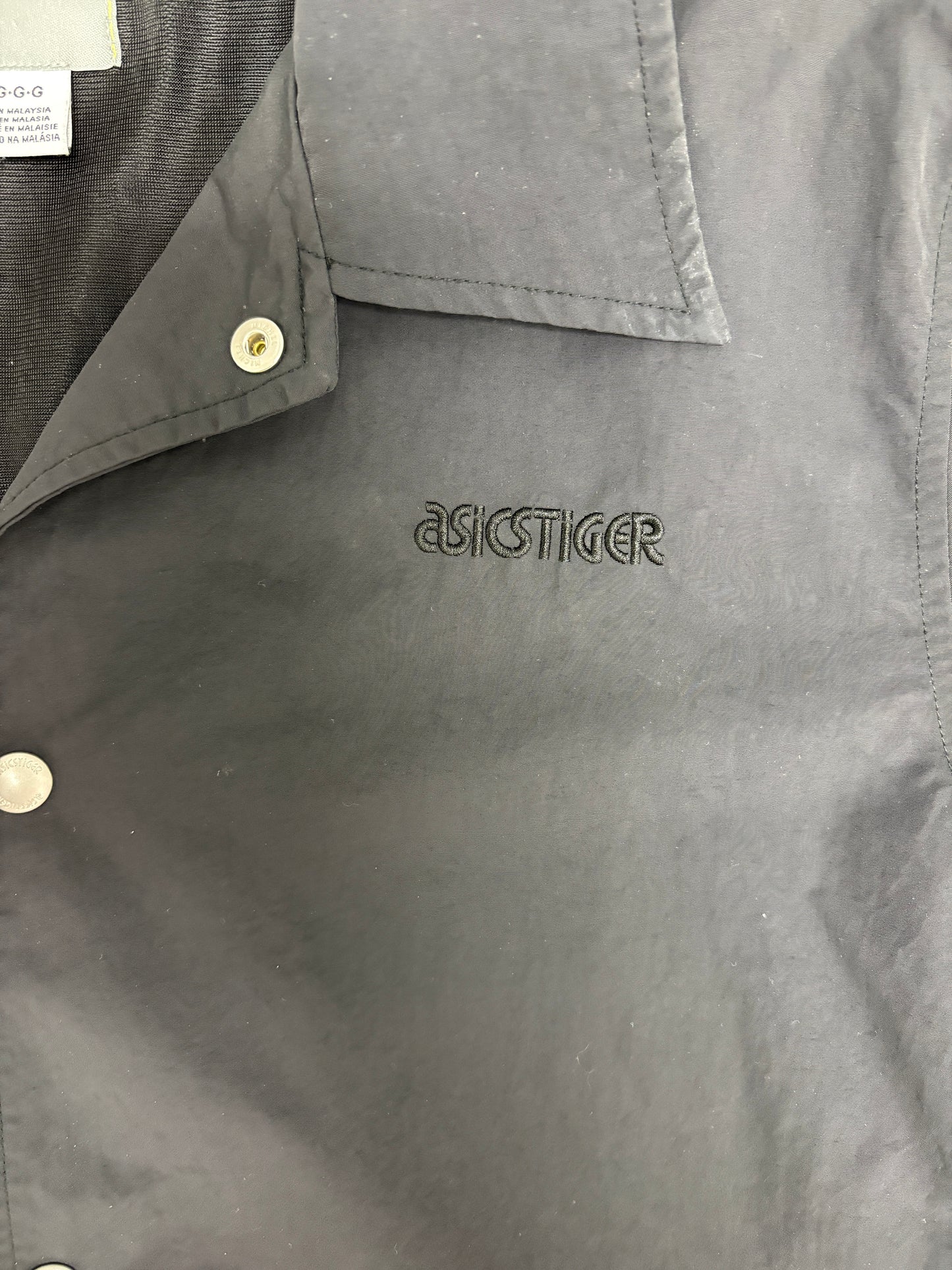 ASICS Tiger Embroidered Jacket | Size Large | Branded Coach Black Jacket |