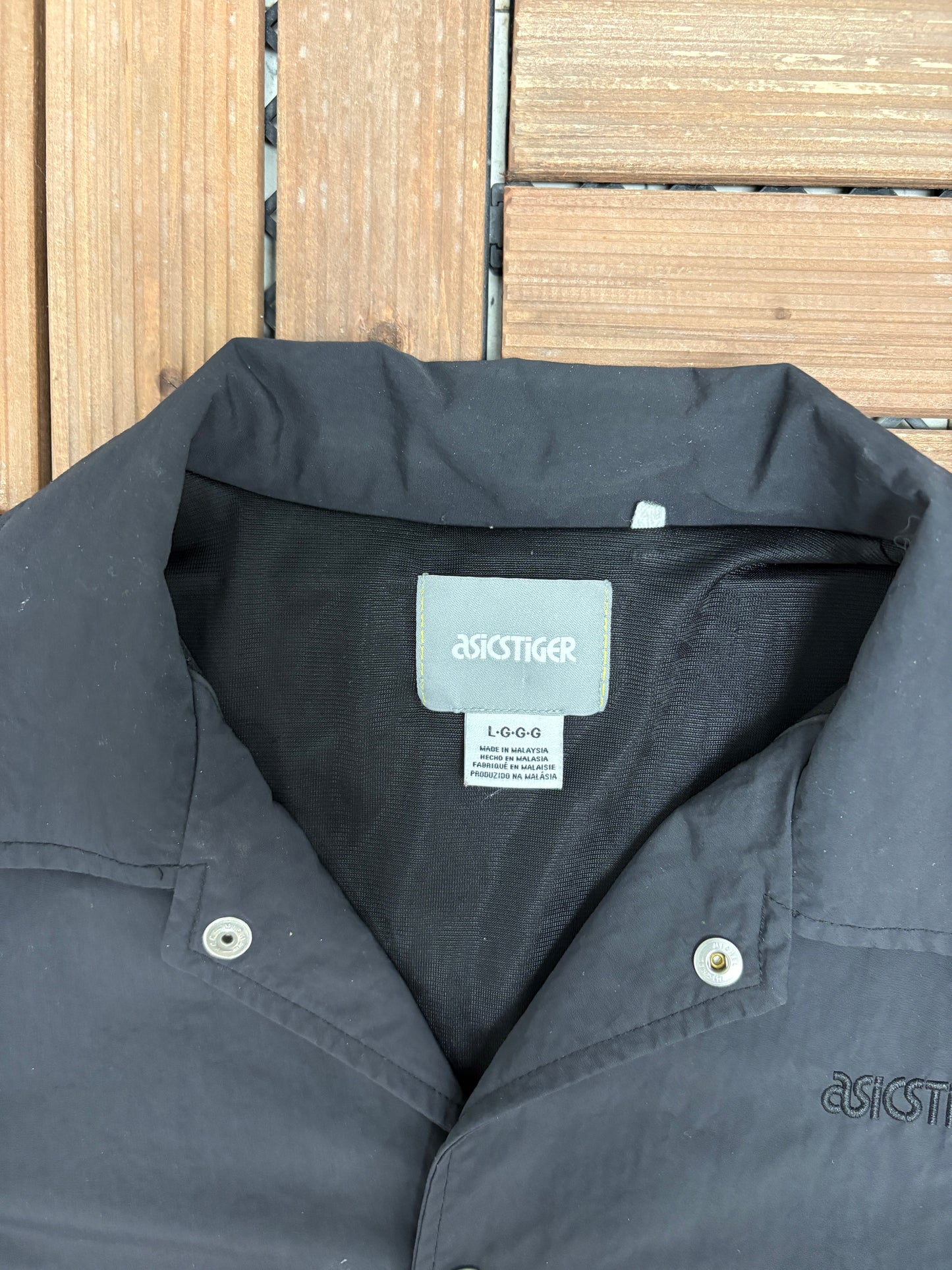 ASICS Tiger Embroidered Jacket | Size Large | Branded Coach Black Jacket |